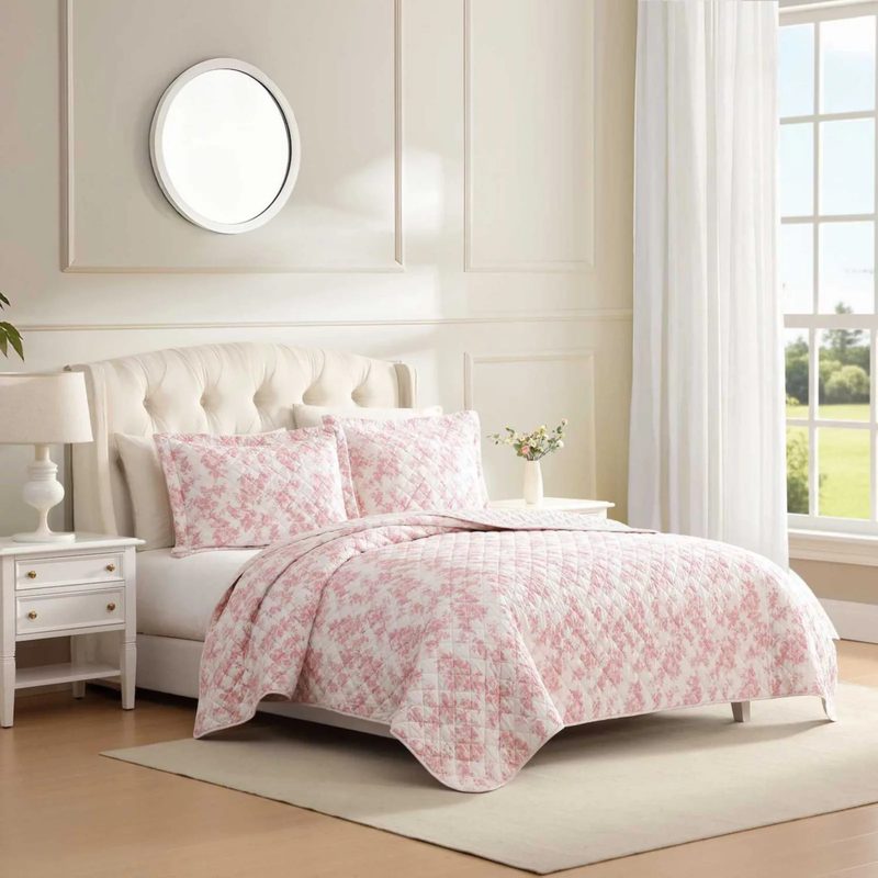 Laura Ashley toile quilt set